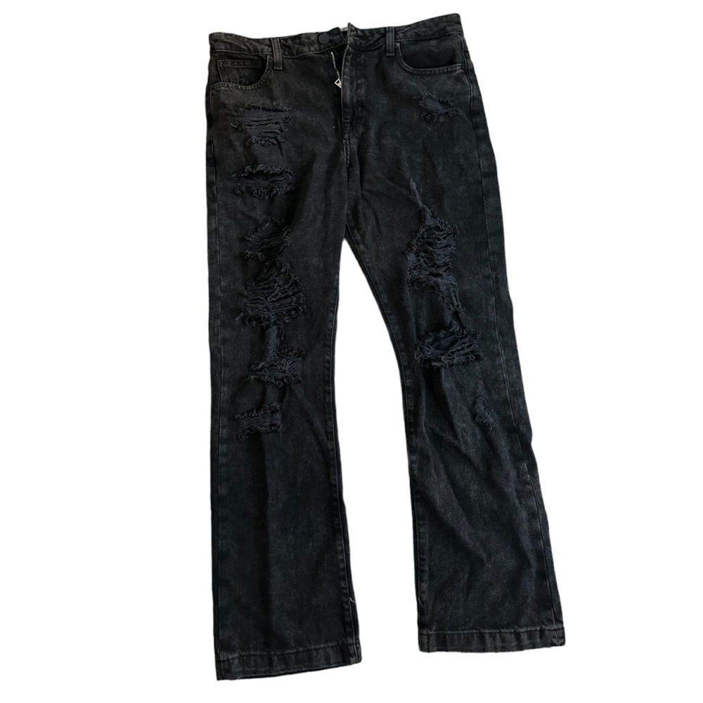 Men’s Ripped Jeans, Embroidered, Relaxed